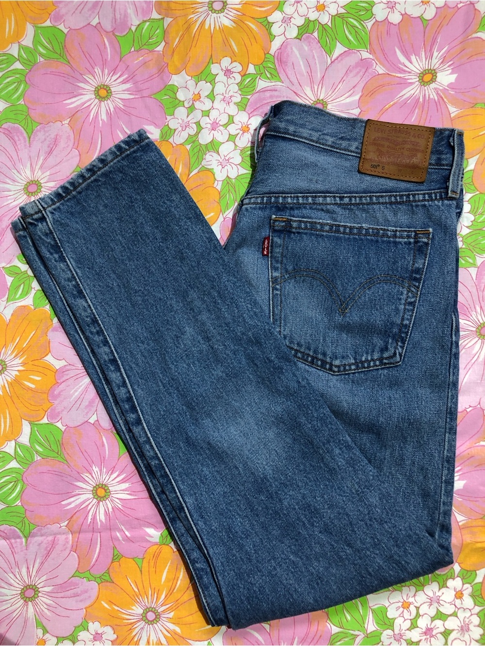 Levi's Premium 501 S 30x28 Skinny Jeans Distressed Button Fly - Picture 12 of 16